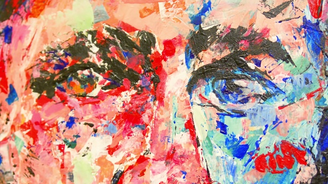 Video Reference: Art paint, Paint, Painting, Art, Font, Creative arts, Pattern, Electric blue, Visual arts, Drawing