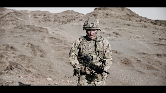 Video Reference: Camouflage, Military camouflage, Helmet, Military uniform, Military person, Marines, Gesture, Soldier, Ballistic vest, Cargo pants