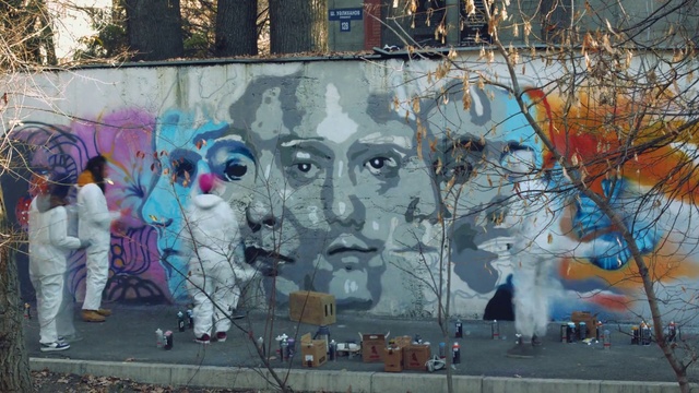 Video Reference: World, Azure, Paint, Art, Graffiti, Wall, Painting, Facade, People, Landmark