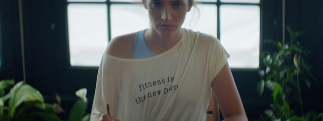 Video Reference: Neck, Sleeve, T-shirt, Chest, Elbow, Active tank, Font, Active shirt, Electric blue, Hat