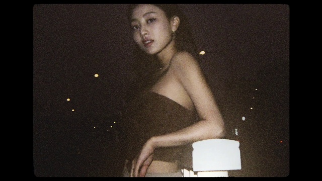 Video Reference: Hair, Shoulder, Flash photography, Elbow, Tints and shades, Chest, Darkness, Vintage clothing, Waist, Space