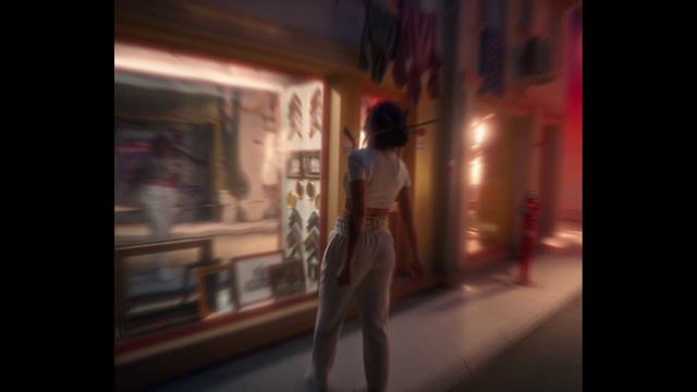 Video Reference: Flash photography, Window, Tints and shades, Art, Midnight, Fashion design, Darkness, Event, Magenta, Human leg