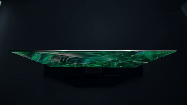 Video Reference: Rectangle, Table, Gas, Tints and shades, Symmetry, Glass, Electric blue, Transparent material, Pattern, Art