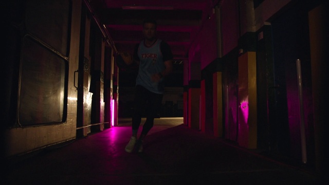 Video Reference: Shorts, Purple, Flash photography, Pink, Violet, Floor, Entertainment, Flooring, Magenta, Midnight