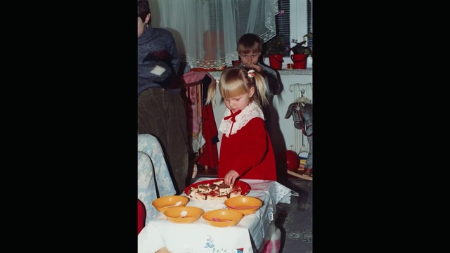 Video Reference: Food, Table, Tableware, Plate, Cake, Chair, Dish, Sharing, Curtain, Event