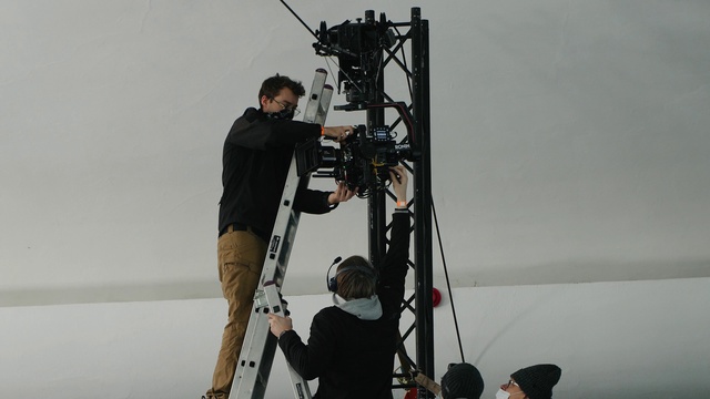Video Reference: Outerwear, Videographer, Tripod, Television crew, Camera, Camera accessory, Film crew, Cinematographer, Film studio, Camera operator