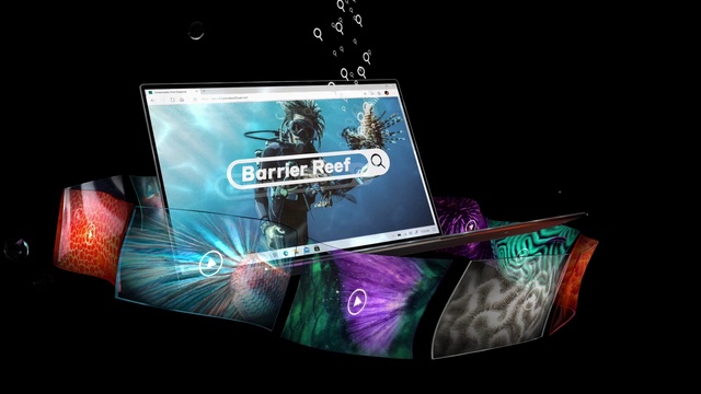 Video Reference: Laptop, Gadget, Computer, Personal computer, Font, Netbook, Rectangle, Electric blue, Technology, Automotive design