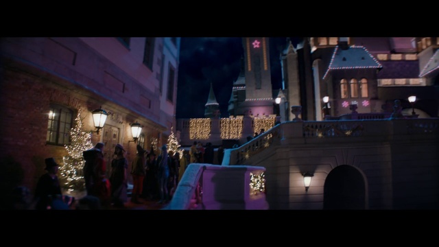 Video Reference: Purple, Building, City, Magenta, Facade, Darkness, Midnight, Event, Entertainment, Electric blue