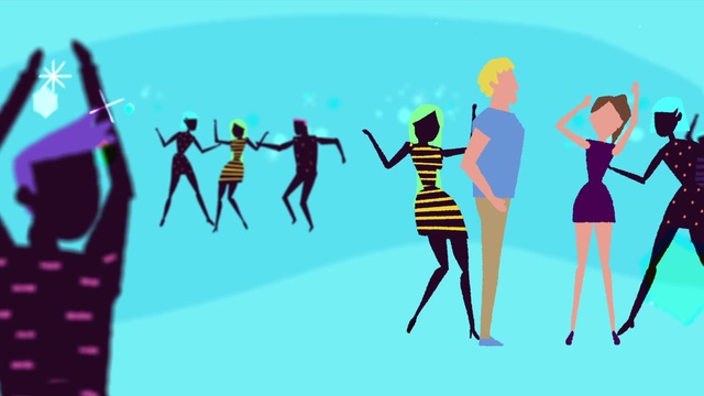 Video Reference: People in nature, Azure, Gesture, Happy, Line, Art, Font, Leisure, Electric blue, Event