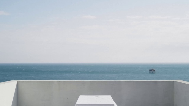 Video Reference: Water, Sky, Cloud, Rectangle, Outdoor furniture, Horizon, Boat, Art, Ocean, Landscape