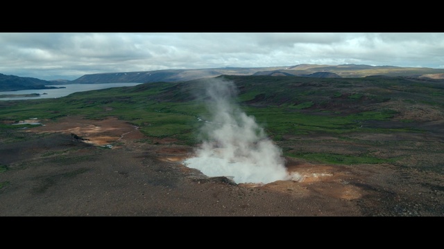 Video Reference: Cloud, Water, Sky, Mountain, Natural landscape, Geyser, Hot spring, Landscape, Cumulus, Plateau