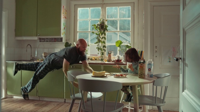 Video Reference: Table, Furniture, Window, Kitchen, Interior design, Plant, Flooring, Cabinetry, Tableware, Wood