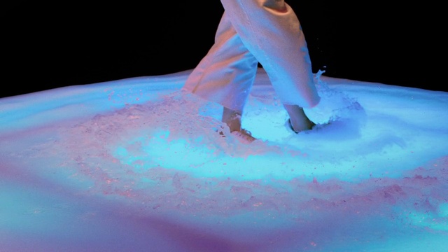 Video Reference: Water, Liquid, Fluid, Gesture, Entertainment, Performing arts, Electric blue, Fun, Human leg, Event