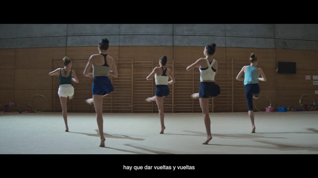 Video Reference: Entertainment, Performing arts, Dance, Leotard, Sportswear, Thigh, Competition event, Shorts, Barefoot, Ballet shoe