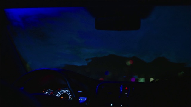 Video Reference: Sky, Automotive lighting, Car, Black, Automotive mirror, Mode of transport, Speedometer, Vehicle, Steering wheel, Rear-view mirror