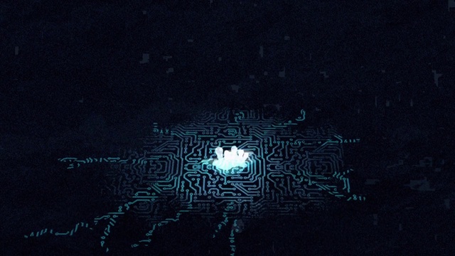 Video Reference: Water, Sky, Street light, Font, Art, Tints and shades, Electric blue, Symmetry, Space, Darkness