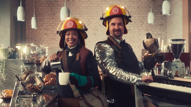 Video Reference: Smile, Helmet, Workwear, Hard hat, Motor vehicle, Headgear, Piano, Musical keyboard, Personal protective equipment, Engineer
