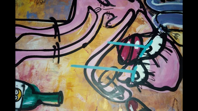 Video Reference: Art paint, Paint, Graffiti, Art, Font, Wall, Line, Painting, Tints and shades, Snapshot