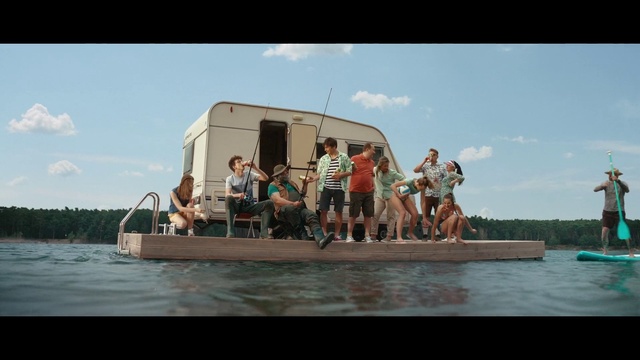 Video Reference: Water, Cloud, Sky, Wheel, Watercraft, Boat, Vehicle, Lake, Leisure, Shorts