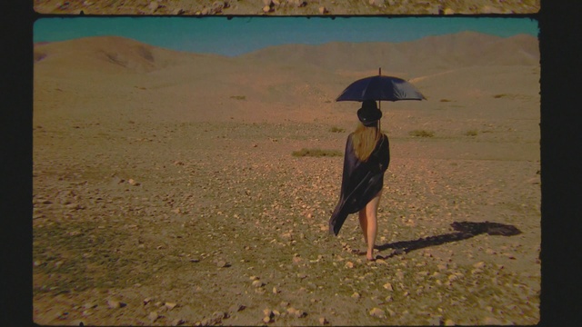 Video Reference: Ecoregion, Umbrella, Sky, Natural environment, People in nature, Shade, Asphalt, Tree, Landscape, Tints and shades