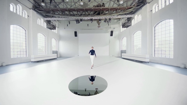 Video Reference: Building, Automotive design, Fashion, Lighting, Interior design, Grey, Floor, Art, Flooring, Line