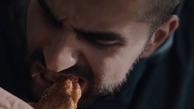 Video Reference: Nose, Mouth, Vertebrate, Beard, Eyelash, Jaw, Ear, Food, Mammal, Food craving