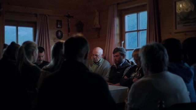 Video Reference: Picture frame, Window, Jacket, Curtain, Suit, Event, Crowd, T-shirt, Conversation, Room