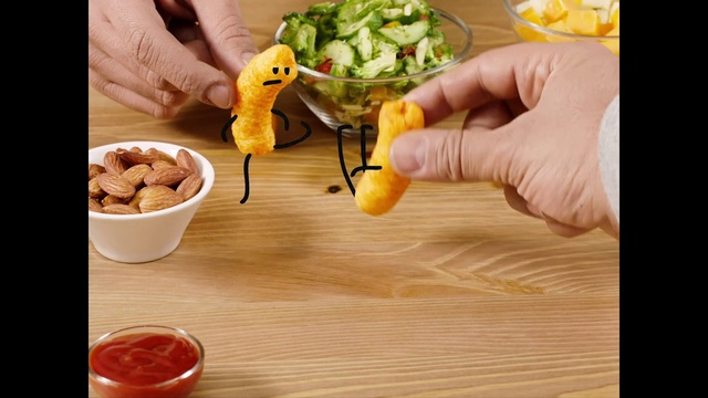 Video Reference: Food, Tableware, Table, Red russian, Ingredient, Recipe, Orange, Finger, Plate, Wood