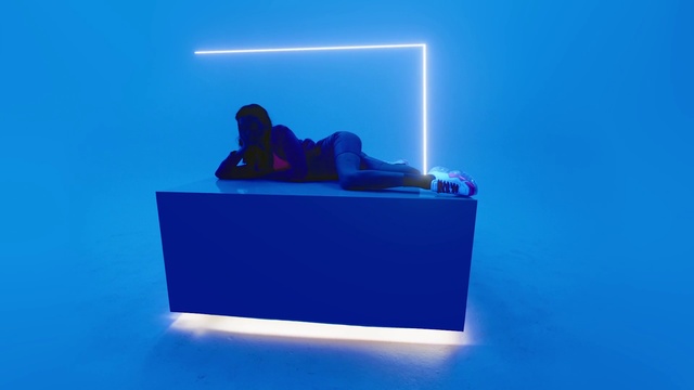 Video Reference: Blue, Azure, Rectangle, Violet, Visual effect lighting, Font, Magenta, Electric blue, Space, Event