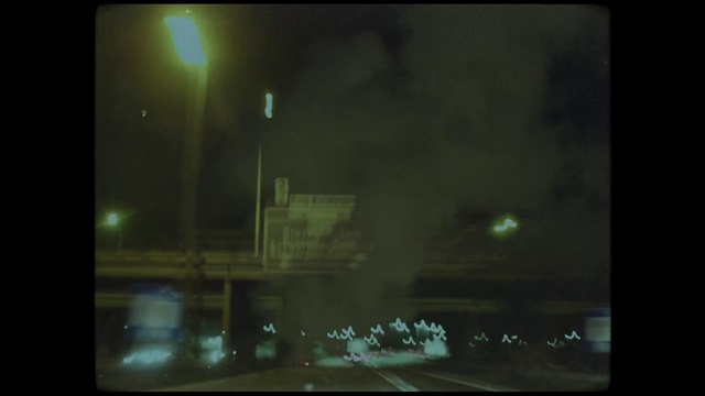 Video Reference: Automotive lighting, Rectangle, Atmospheric phenomenon, Automotive mirror, Tints and shades, Font, Darkness, Midnight, Windshield, Display device