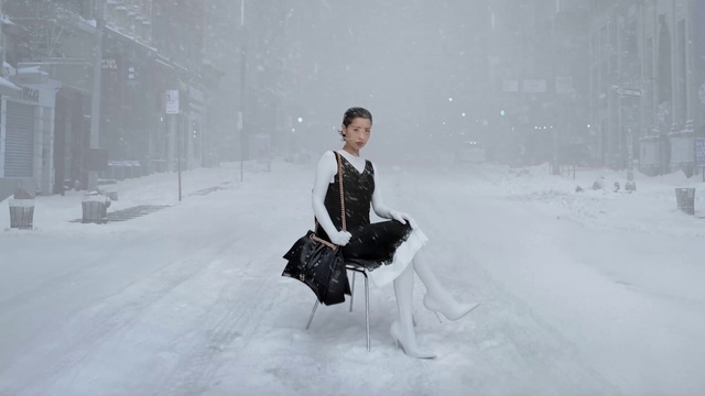 Video Reference: Snow, Flash photography, Tree, Dress, Freezing, Frost, Event, Winter, Precipitation, Recreation