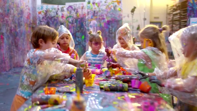 Video Reference: Purple, Table, Leisure, Fun, Toddler, Sharing, Event, Kindergarten, Child, Recreation