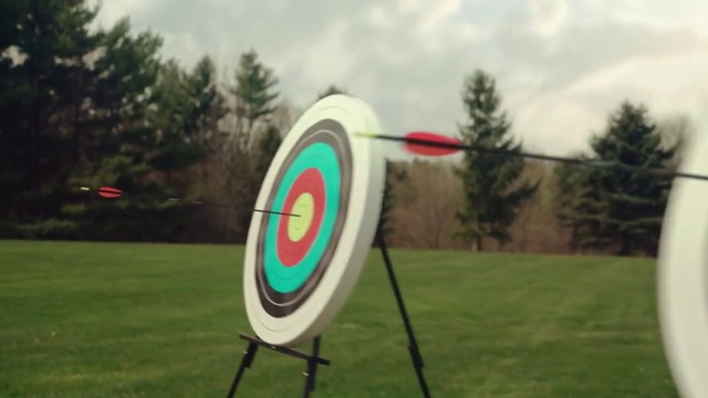 Video Reference: Sky, Cloud, Archery, Bow, Target archery, Tree, Plant, Field archery, Precision sports, Land lot