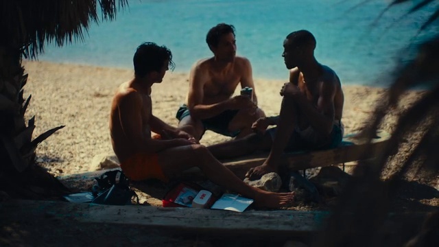 Video Reference: Shorts, Water, People on beach, Trunks, board short, Travel, Leisure, Barechested, Beach, Adaptation