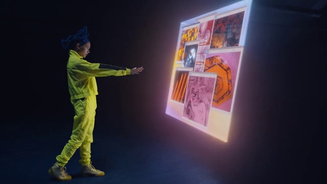 Video Reference: Purple, Art, Font, T-shirt, Event, Poster, Design, Fashion design, Hat, Visual arts