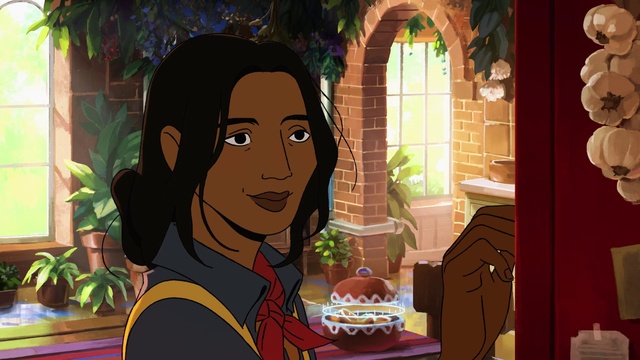 Video Reference: Head, Cartoon, Organ, Plant, Organism, Happy, Window, Fun, Black hair, Adaptation