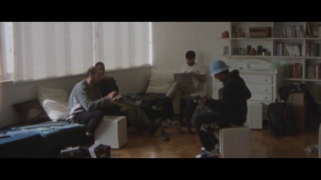 Video Reference: Couch, Comfort, Flooring, Shelf, Living room, Event, Sharing, Fun, Sitting, Darkness