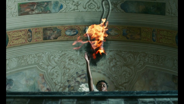 Video Reference: Art, Religious item, Ceiling, Wood, Symmetry, Event, Visual arts, Room, Fun, Metal