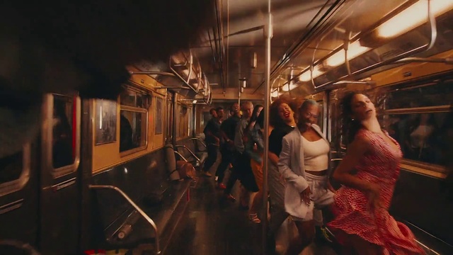 Video Reference: Train, Flash photography, Window, Mode of transport, Public transport, Art, Rolling stock, Passenger, City, Event