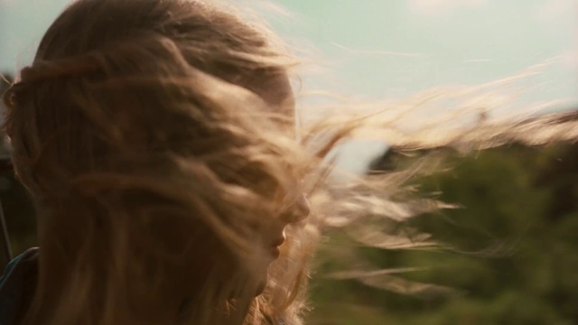 Video Reference: Sky, Cloud, Eyelash, Jaw, Happy, Grass, Wood, Surfer hair, Wind, Landscape