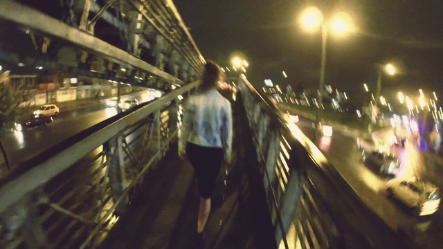 Video Reference: Automotive lighting, Flash photography, Thoroughfare, Road, City, Electricity, Street light, Sky, Midnight, Bridge