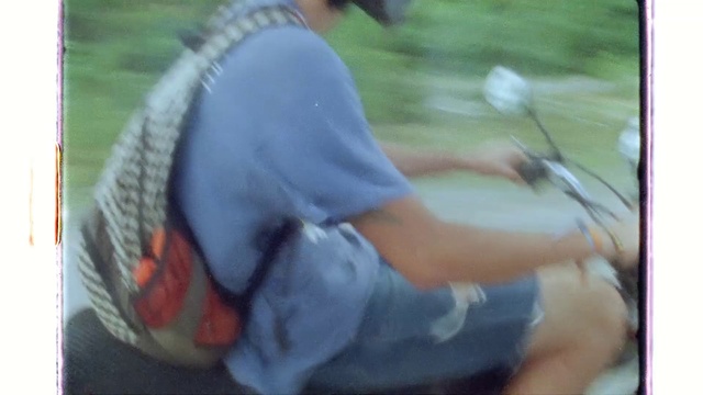 Video Reference: People in nature, Happy, Grass, Leisure, Windshield, Electric blue, Human leg, Travel, Personal protective equipment, Fun