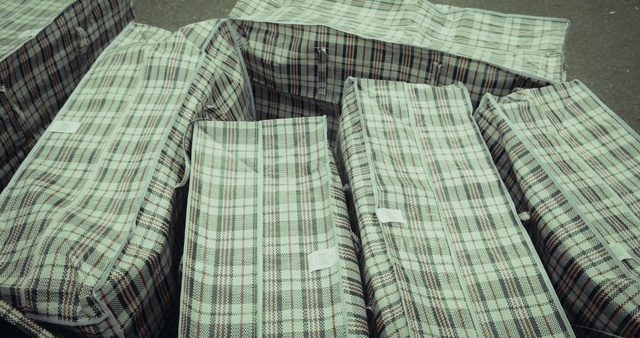 Video Reference: Outerwear, Dress, Textile, Sleeve, Plaid, Grey, Denim, Collar, Tints and shades, Linens