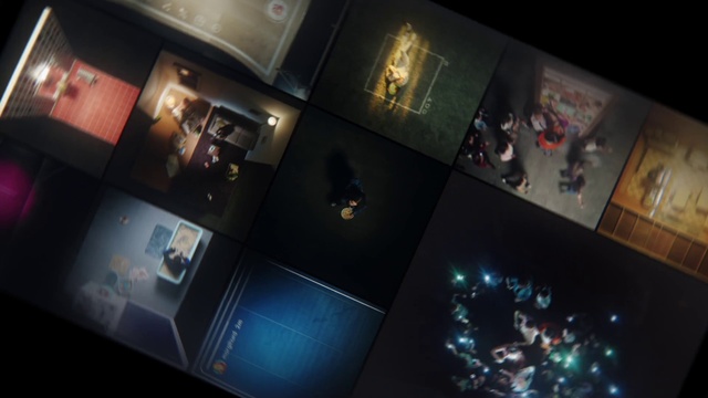 Video Reference: Interior design, Architecture, Wall, Entertainment, Space, Art, Flooring, Event, Electric blue, Ceiling