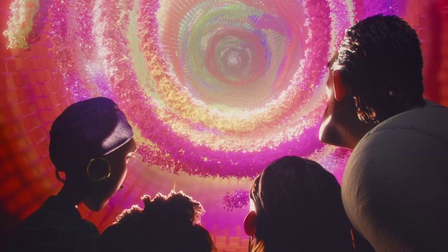 Video Reference: Purple, Lighting, Art, Violet, Flash photography, Entertainment, Magenta, Fun, Space, Event