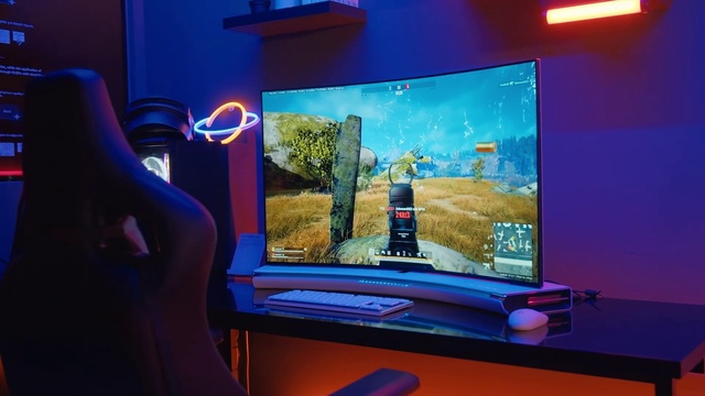 Video Reference: Blue, World, Azure, Output device, Plant, Television, Entertainment, Television set, Interior design, Flat panel display