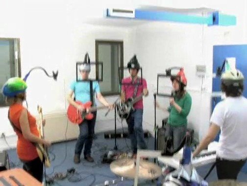 Video Reference: band, rehearsal, music, musicians, guitar, drums, indoor, practice, group, performance, studio, room