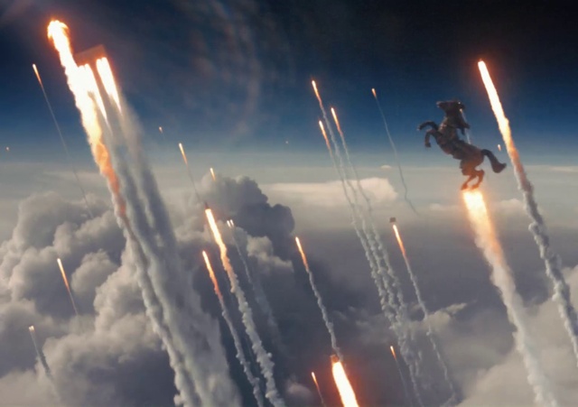 Video Reference: Cloud, Sky, Atmosphere, Light, Sports equipment, Aircraft, Stunt performer, Stunt, Recreation, Event