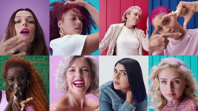 Video Reference: Face, Lip, Chin, Photograph, Eyebrow, Eyelash, Purple, Blue, Organ, Fashion