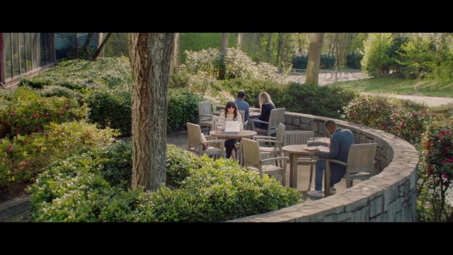 Video Reference: Plant, Furniture, Table, Tree, Outdoor furniture, Dress, Chair, Leisure, Grass, Shrub